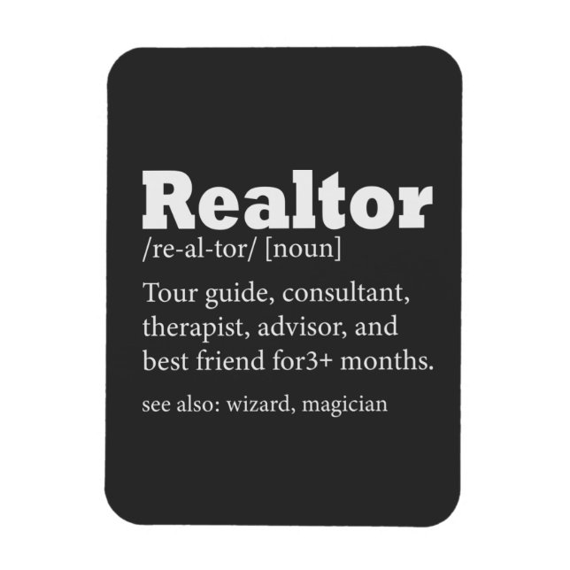 Realtor Funny Quote i Gods Realtor Agent Magnet (Vertikal)