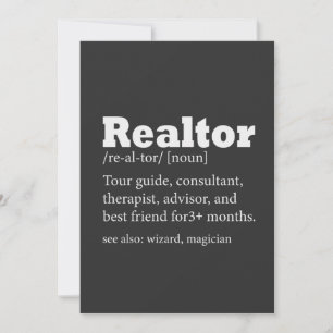 Realtor Funny Quote-kort för Realtor Agent Inbjudningar