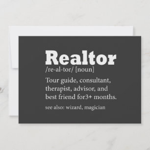 Realtor Funny Quote-kort för Realtor Agent Inbjudningar