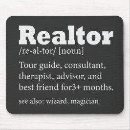 Realtor Funny Quote Mouse Pad Realtor Gods Agent Musmatta