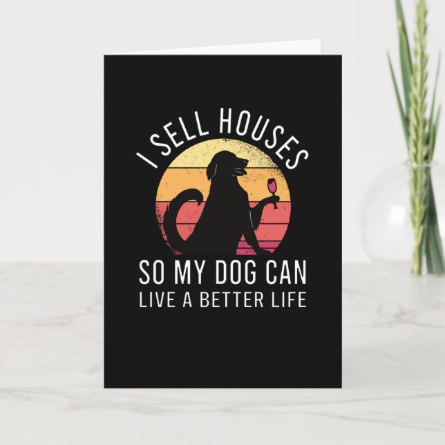 Realtor Gift för Hund älskare Kort (Framsida)