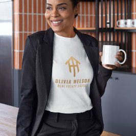 Realtor Gods Agent Marknadsföring Guld & White Rea T Shirt