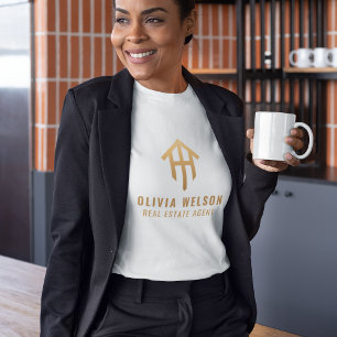 Realtor Gods Agent Marknadsföring Guld & White Rea T Shirt