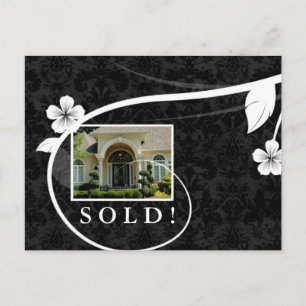 Realtor Gods / Realtor Postcard Anpassade Black Vykort