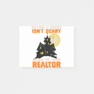 Realtor Halloween Real Gods Agent & Broker Funny Post-it Block