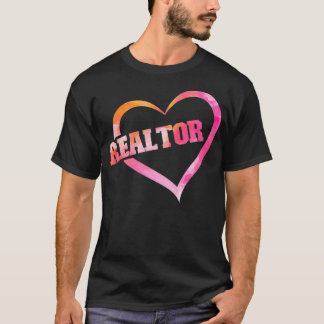 Realtor Heart Watercolor T Shirt