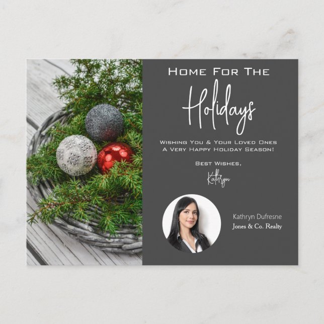 Realtor Holiday Greetings Vykort (Framsida)