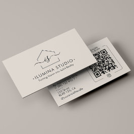 Realtor inteckningslån mäklare monogram sand visitkort