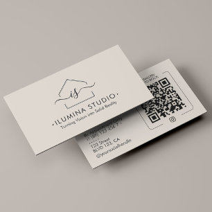 Realtor inteckningslån mäklare monogram sand visitkort