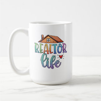 Realtor Livet Personlig Regnbåge Fastighetsförmedl Kaffemugg