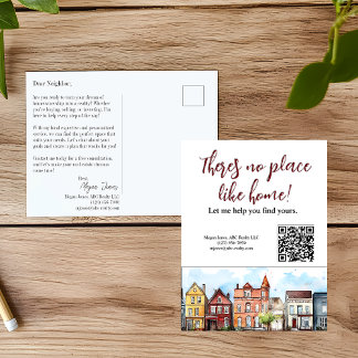 Realtor Mailer Fastighetsmarknadsföring Postkort Vykort