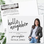 Realtor Mailer Real Gods Marknadsföring Farming He Vykort<br><div class="desc">Realtor Mailer Real Gods Marknadsföring Farming Hej Postcard, din lösning för effektivitet och personlig i gods marknadsföring. Detta tankeväckande designade vykort fungerar som ett utmärkt verktyg för att knyta kontakter med potentiella hemförsäljare och grannar, vilket skapar en känsla av gemenskap och tillit. Den här riktiga gods-vykortsmallen har en ren professionell...</div>