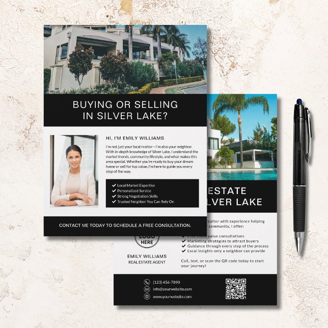 Realtor Marknadsföring Flyer Realtor Gods (Real Estate Agent Broker Realtor Marketing Flyer)