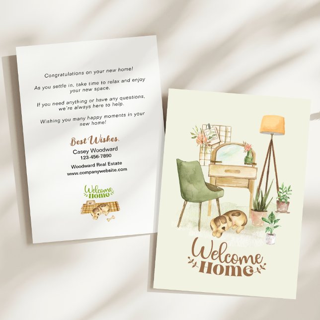Realtor Marknadsföring Welcome Home Client Flytta  Kort (Skapare uppladdad)