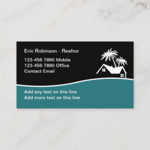Realtor Modern Tropical Themes-Affärskort Visitkort