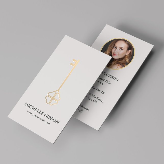 Realtor Mortgage Lucky Guld Nyckel Photo Light San Visitkort (Realtor Mortgage Lucky Gold Key Photo Starlight Business Card
)