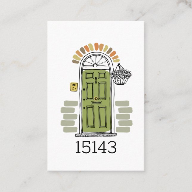 Realtor Namn i Zip-koden Marknadsföring  Visitkort (Framsida)