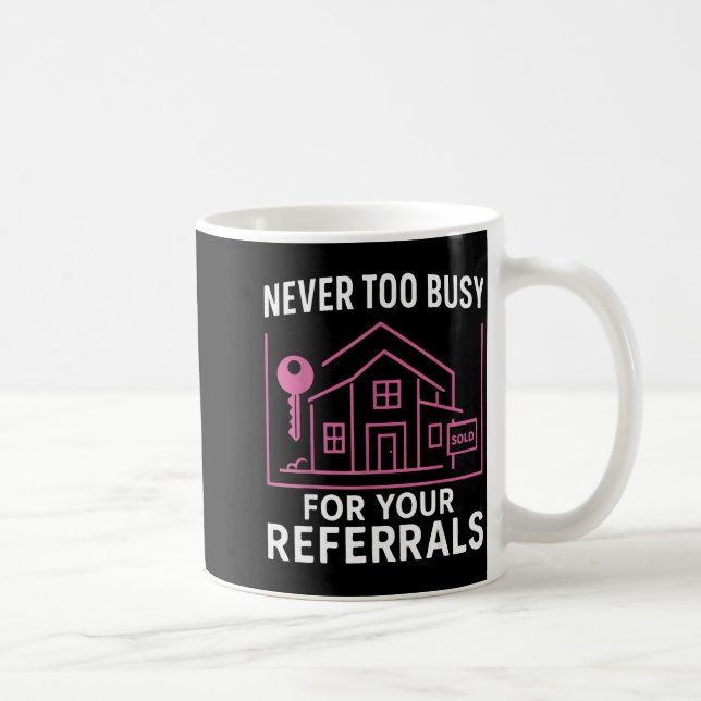 Realtor Never To Busy For Your Referrals  Kaffemugg (Höger)