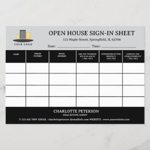 Realtor Open House-inloggning i Lakan Flygblad