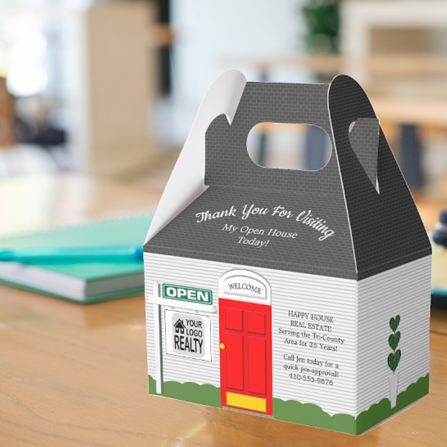 Realtor Open House Red Door White House-favoritrut Presentaskar (Skapare uppladdad)