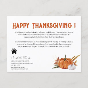 Realtor-popup för Gods efter Thanksgiving, mottaga Helg Vykort