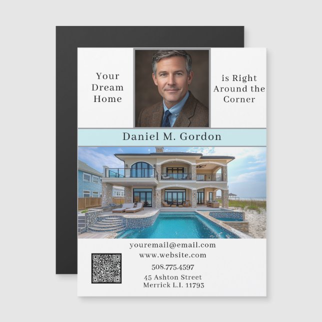 Realtor Real Estate Home Sales Rentals Business (Fram/baksida)