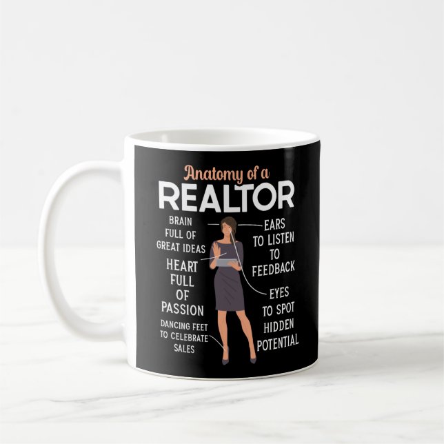Realtor Real Gods Agent Anatomy of a Realtor Kaffemugg (Vänster)