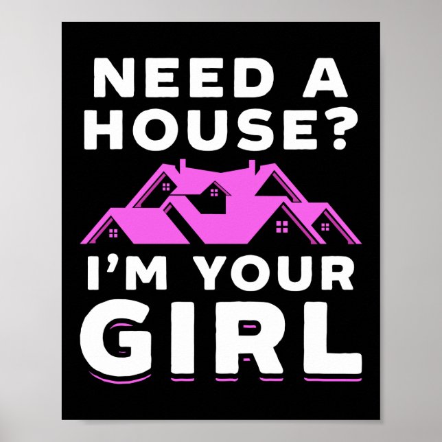 Realtor Real Gods Agent behöver ett hus jag är din Poster (Framsidan)