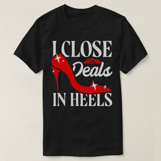 Realtor Real Gods Agent I stänger erbjudanden i He T Shirt (Design framsida)