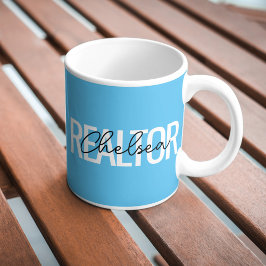 Realtor Real Gods Agent Personlig Namn-kaffe Kaffemugg