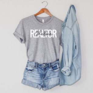 Realtor Real Gods Agent Personlig Namn T Shirt