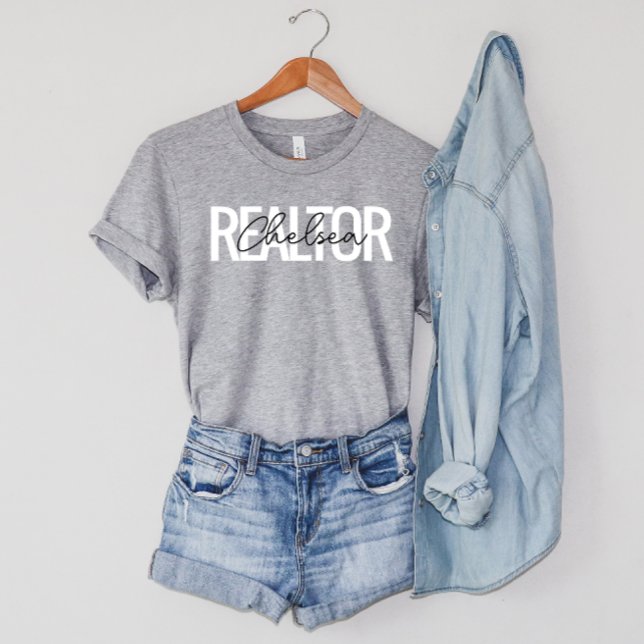 Realtor Real Gods Agent Personlig Namn T Shirt (Skapare uppladdad)