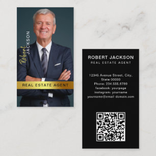 Realtor Real Gods Agent Professionell Lägg till bi Visitkort