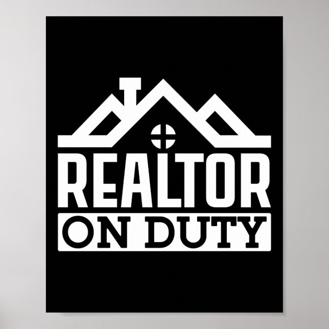 Realtor Real Gods Agent Realtor on Duty Poster (Framsidan)