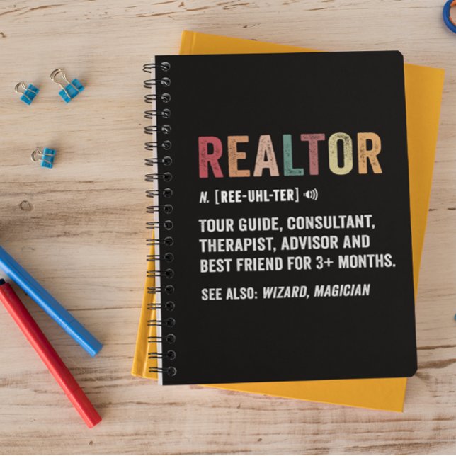 Realtor Real Gods Funny Quote bärbar dator Anteckningsbok (funny realtor notebook)
