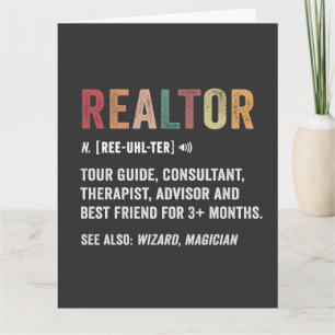 Realtor Real Gods Funny Quote Card Kort