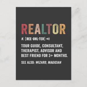 Realtor Real Gods Funny Quote Card Vykort