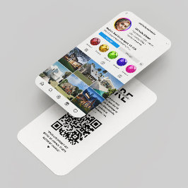 Realtor Real Gods Instagram White Modern Visitkort