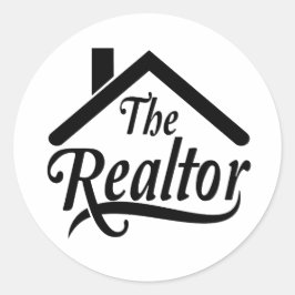 Realtor Real Rstate Agent-märket Runt Klistermärke