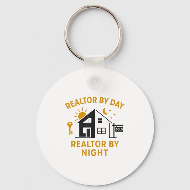 Realtor Realtor By Day Realtor By Night  Nyckelring (Framsida)