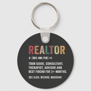 Realtor Realtor Funny Quote-nyckelkedja för Real G Nyckelring