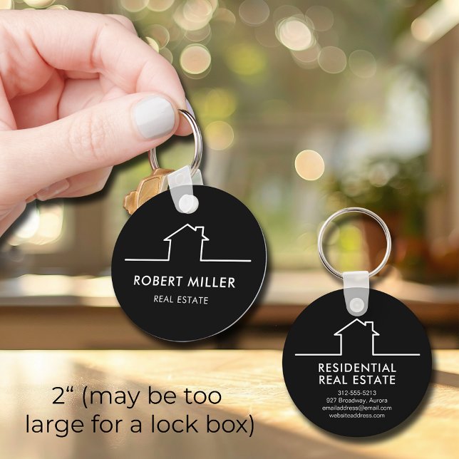 Realtor Realtor-kampanj för Home Real Gods Nyckelring (2" Home Real Estate Realtor Promotional Keychain (may be too large for a lock box))