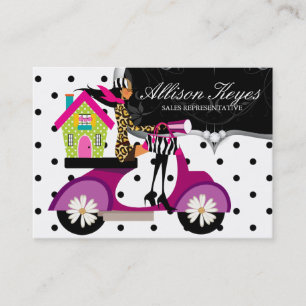 Realtor Scooter Girl House-punkter i Gods Visitkort