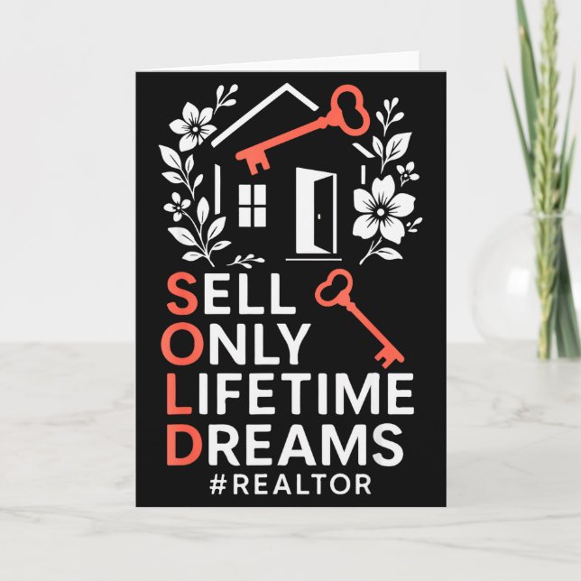 Realtor Sold Sell Only Lifetime Dreams #realtor  Kort (Framsida)