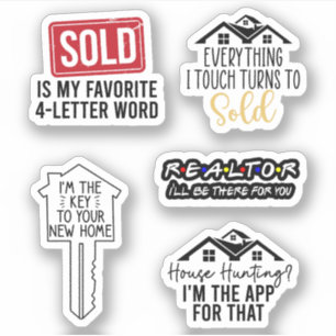 Realtor Sticker Pack Real Gods-presentidéer Klistermärken