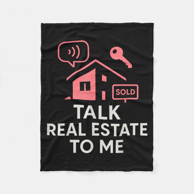 Realtor Talk Real Estate To Me  Fleecefilt (Framsidan)