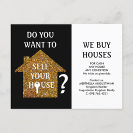 Realtor WE BUY HOUSES Vykort