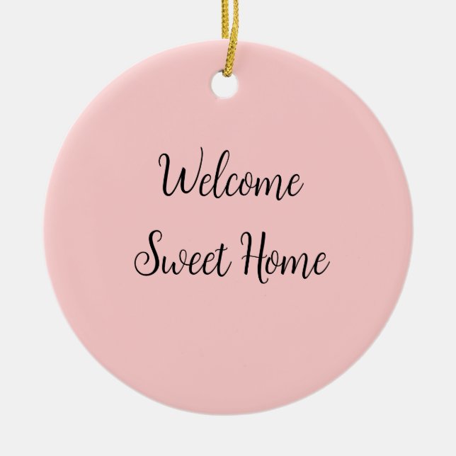 Realtor Welcome Home HomeHost, lägg till ditt namn Julgransprydnad Keramik (Framsidan)