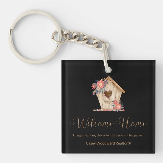 Realtor Welcome Home Personlig in Black Färg (Framsidan)