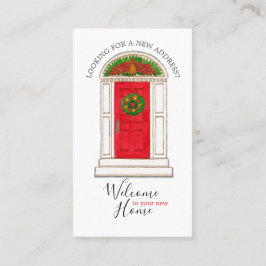 Realtor Welcome Home Red Door Photo Affärskort Visitkort